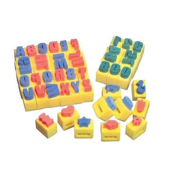 Creativity Street Creativity Street 085705 Alphabet Handle Sponge Set; 2 x 3 x 3-1 & 2 In; Yellow; Set Of 26 85705